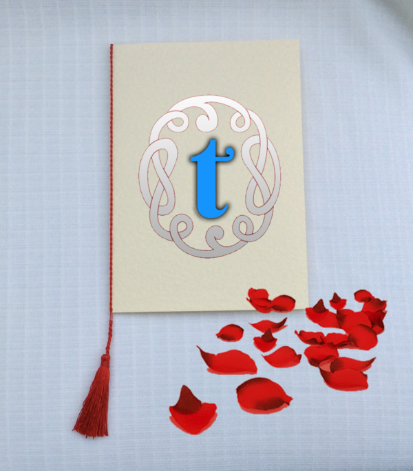 A5 TASSELS for WEDDING / Order of Service cards - Red Colour