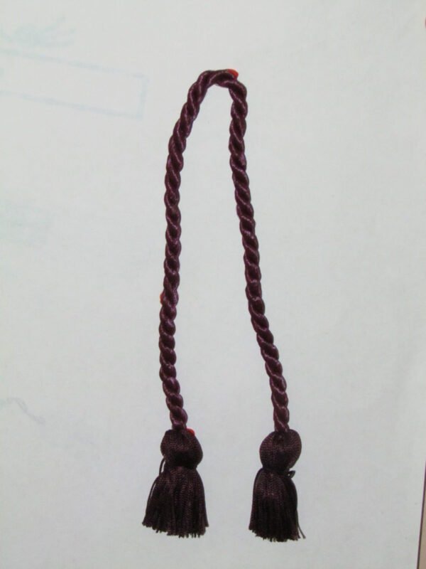 Purple Chainette Chunky Twin Tassels - On a 5mm Thick Cord Rope (Napkin Ties) (Copy)